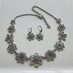 Touchstone Crystal Garden Variety Necklace and Earring set